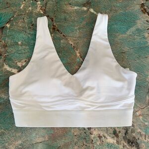 Fabletics white sports bra